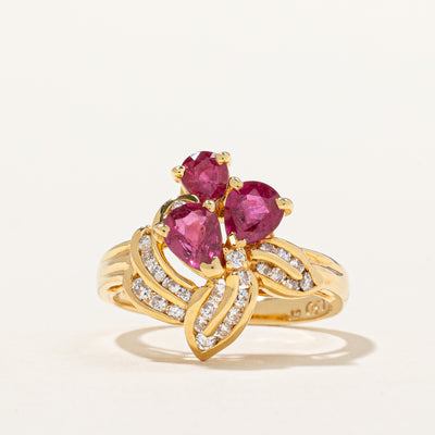 Ruby & Diamond Ring | 1.25ctw, 0.28ctw | SZ 5.75 |
