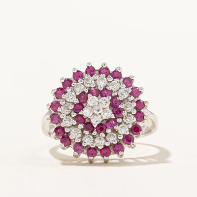 Ruby & Diamond Circle Ring | 0.70ctw, 0.40ctw | SZ 5.25 |