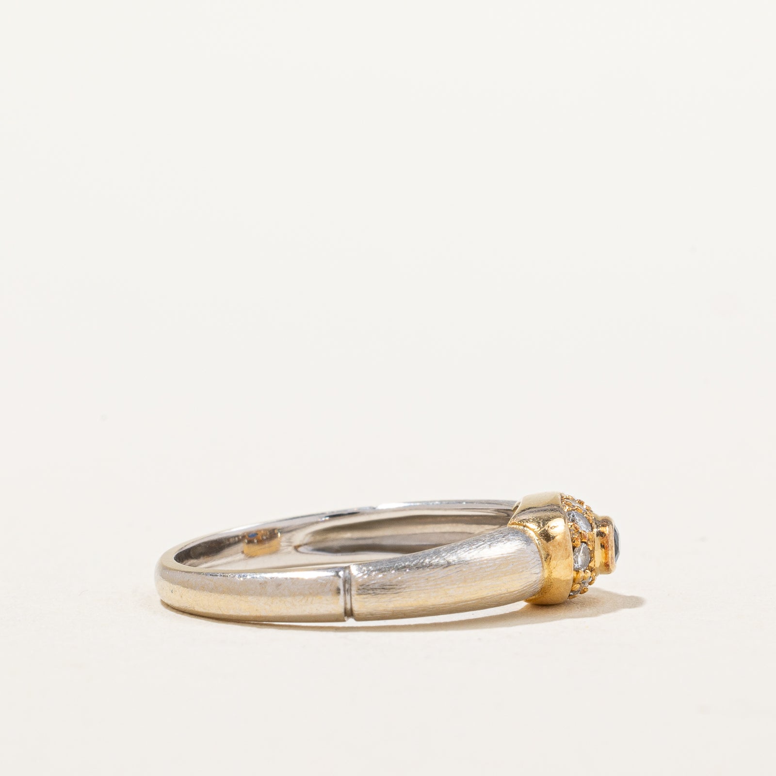 Diamond & Blue Sapphire Ring | 0.08ctw, 0.07ct | SZ 6 |
