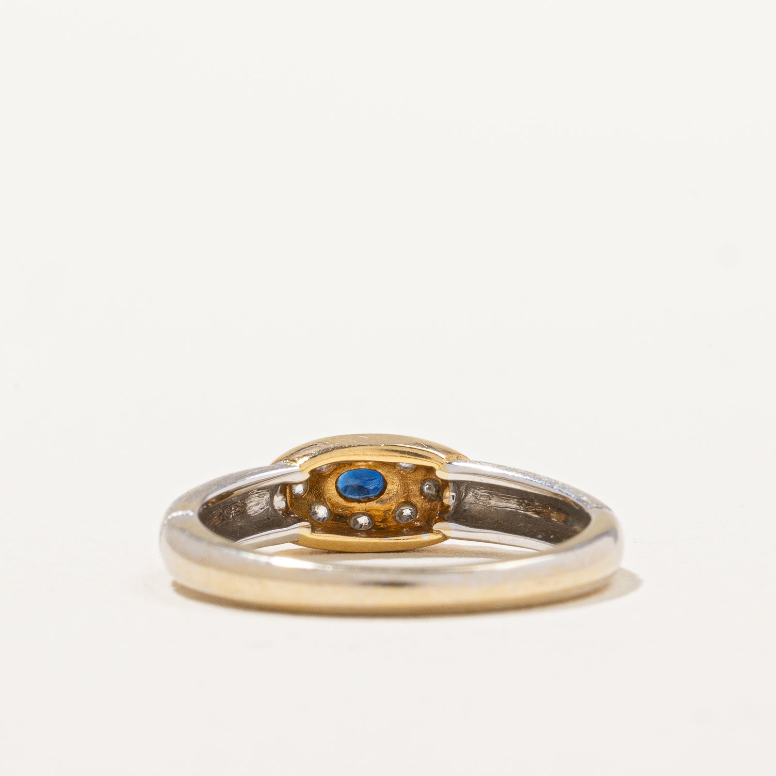 Diamond & Blue Sapphire Ring | 0.08ctw, 0.07ct | SZ 6 |