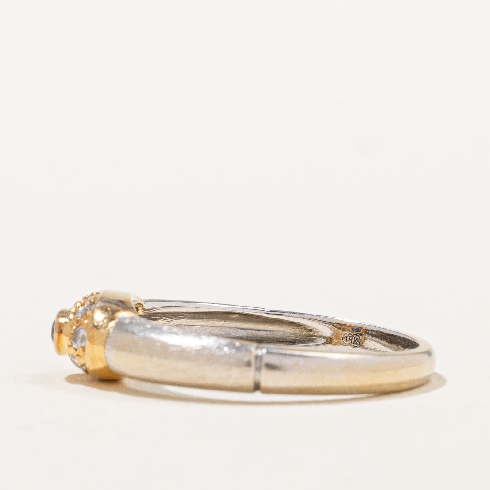 Diamond & Blue Sapphire Ring | 0.08ctw, 0.07ct | SZ 6 |