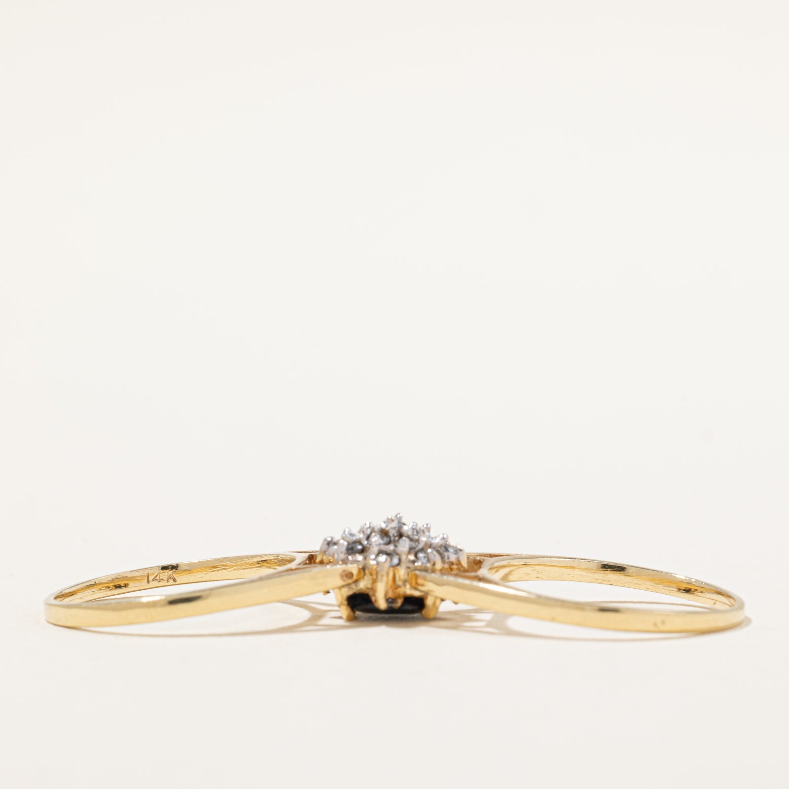 Blue Sapphire & Diamond Reversible Ring | 0.95ctw, 0.38ctw | SZ 7 |