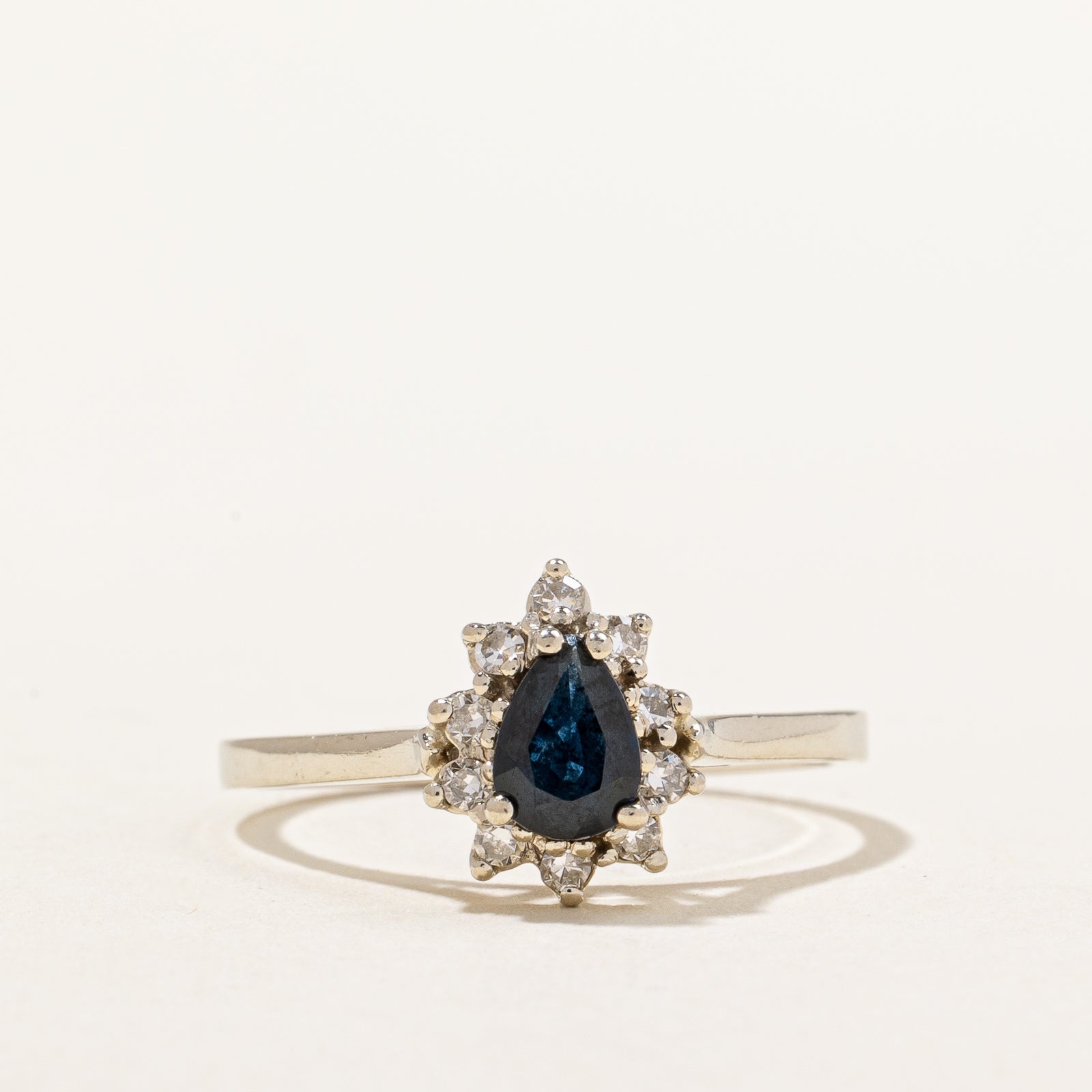 Blue Sapphire & Diamond Ring | 0.45ct, 0.10ctw | SZ 6.75 |