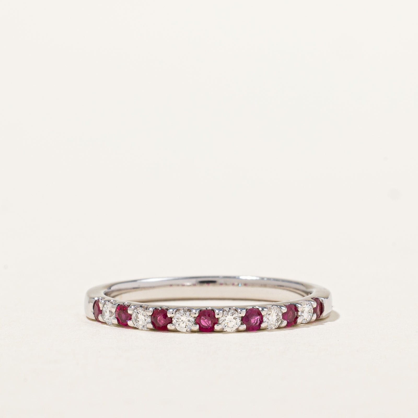Semi Eternity Ruby & Diamond Band | 0.23ctw, 0.15ctw | SZ 7 |