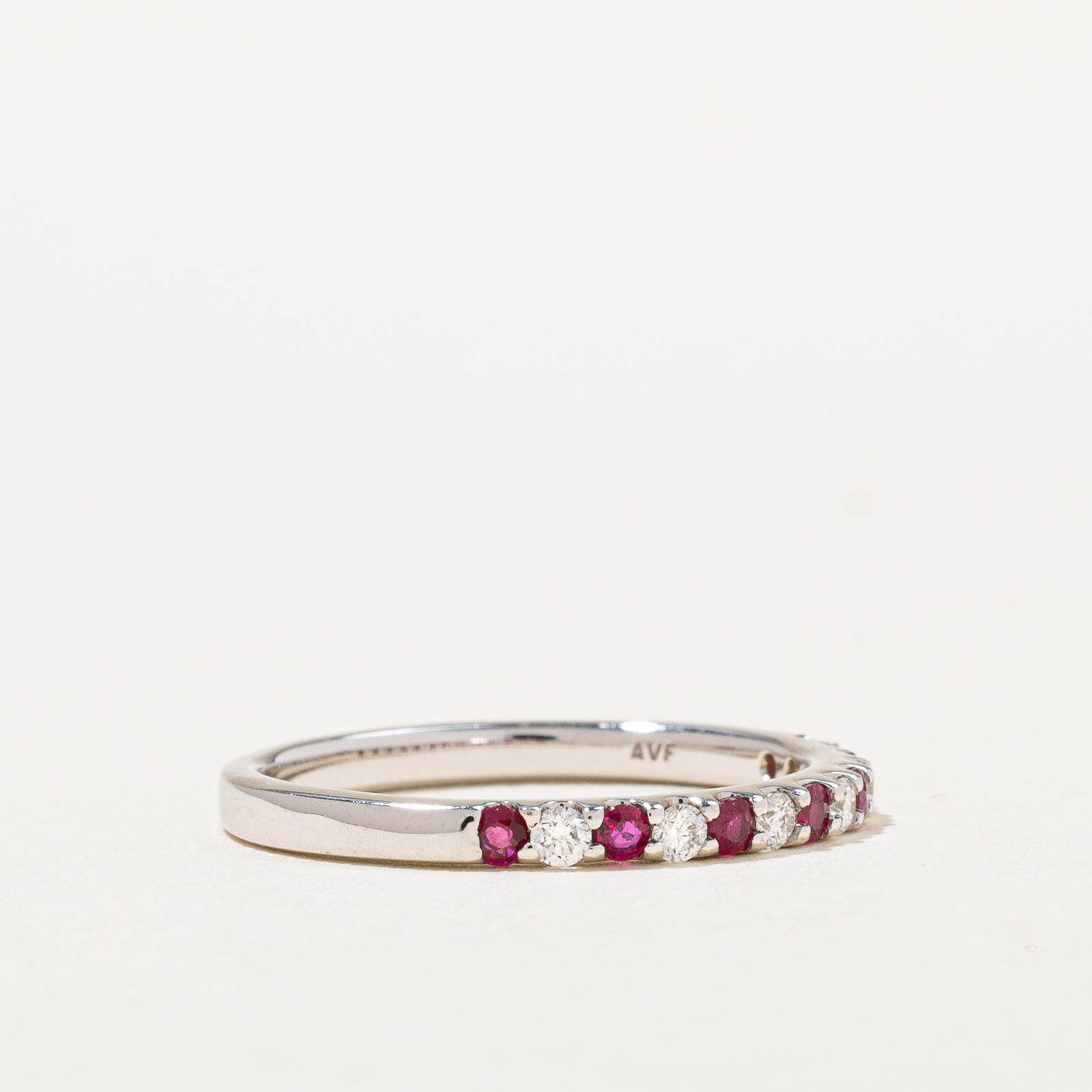 Semi Eternity Ruby & Diamond Band | 0.23ctw, 0.15ctw | SZ 7 |