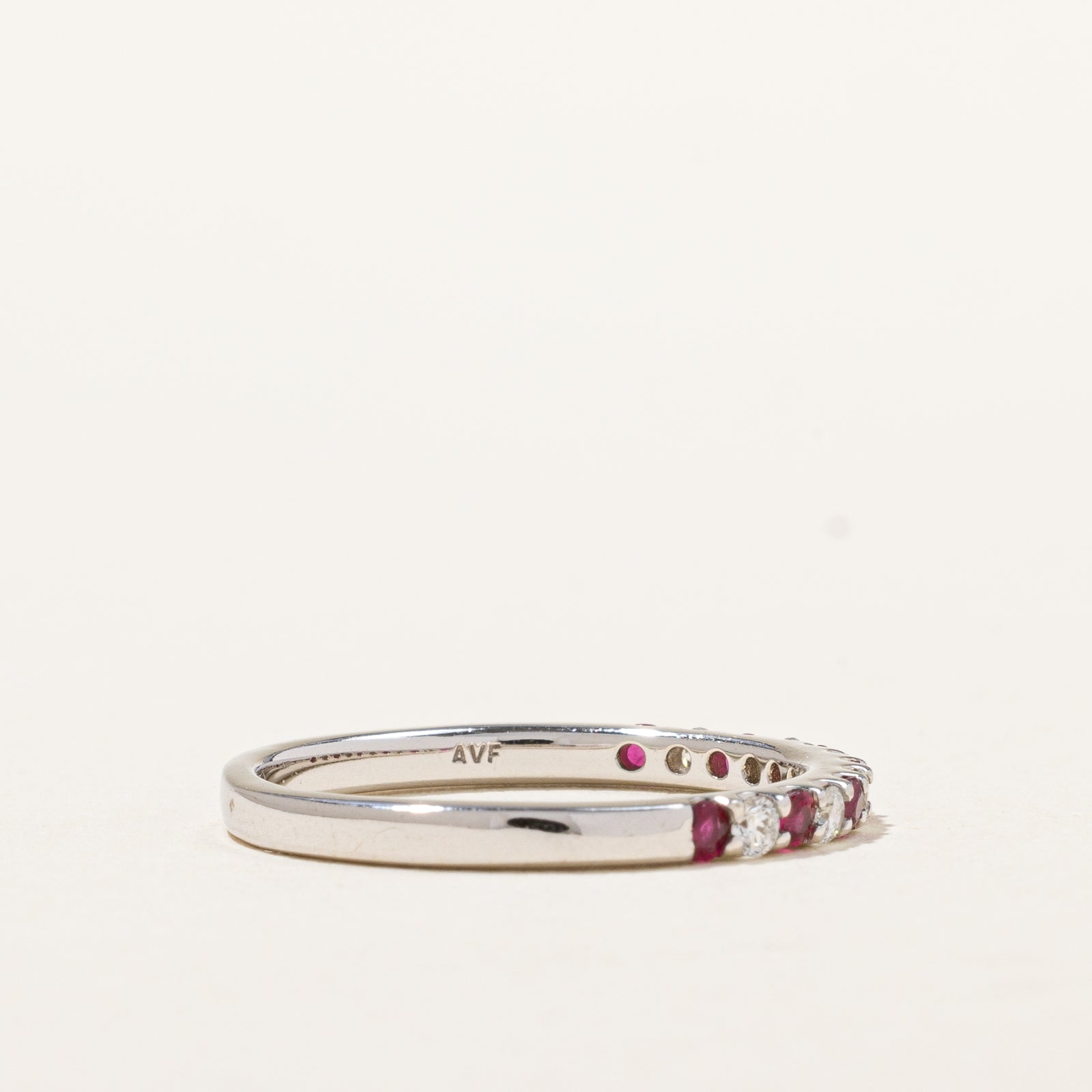 Semi Eternity Ruby & Diamond Band | 0.23ctw, 0.15ctw | SZ 7 |