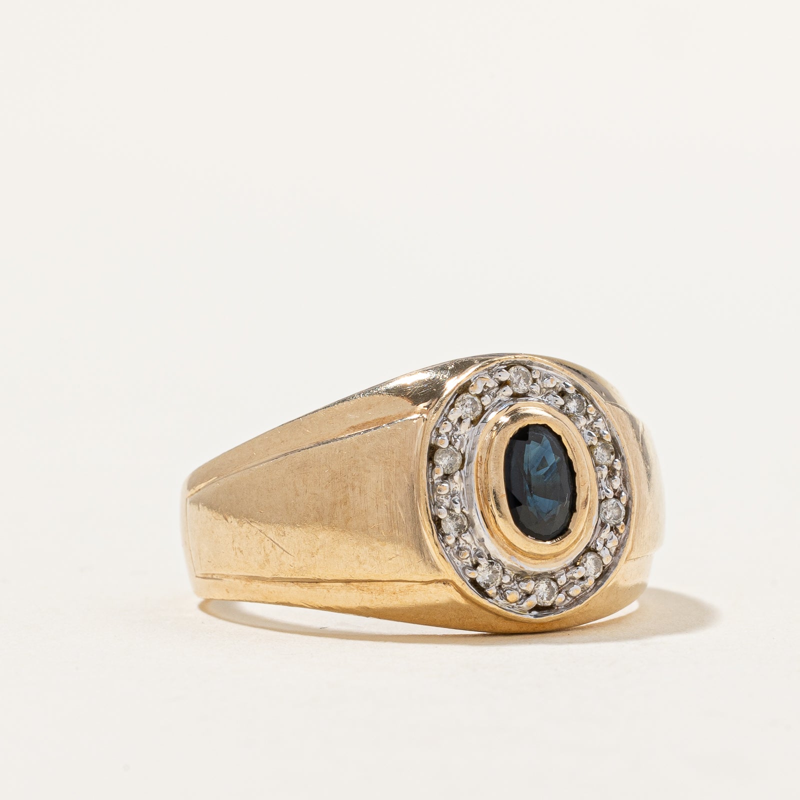 Blue Sapphire & Diamond Ring | 0.50ct, 0.10ctw | SZ 9.75 |