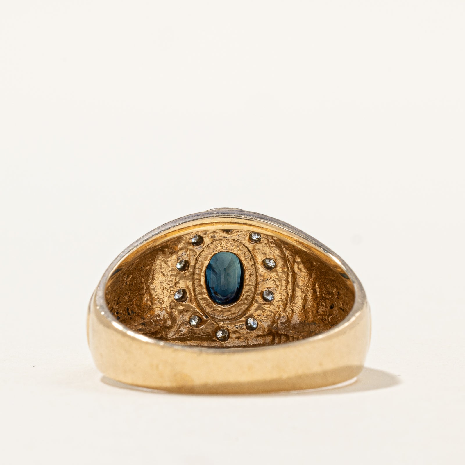 Blue Sapphire & Diamond Ring | 0.50ct, 0.10ctw | SZ 9.75 |