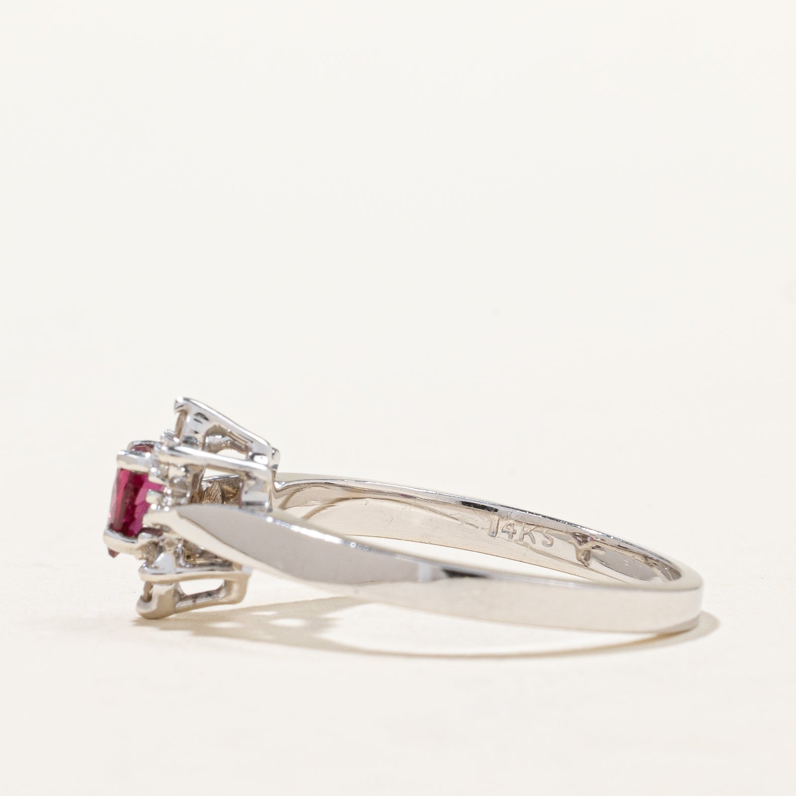 Ruby & Diamond Ring | 0.26ct, 0.08ctw | SZ 6.25 |