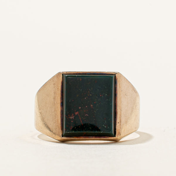 'Birks' Heliotrope Signet Ring | 3.00ct | SZ 7.25 |