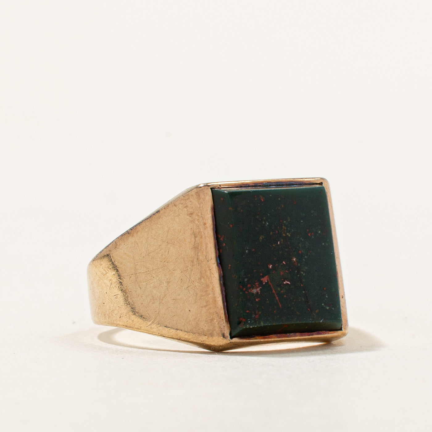 'Birks' Heliotrope Signet Ring | 3.00ct | SZ 7.25 |