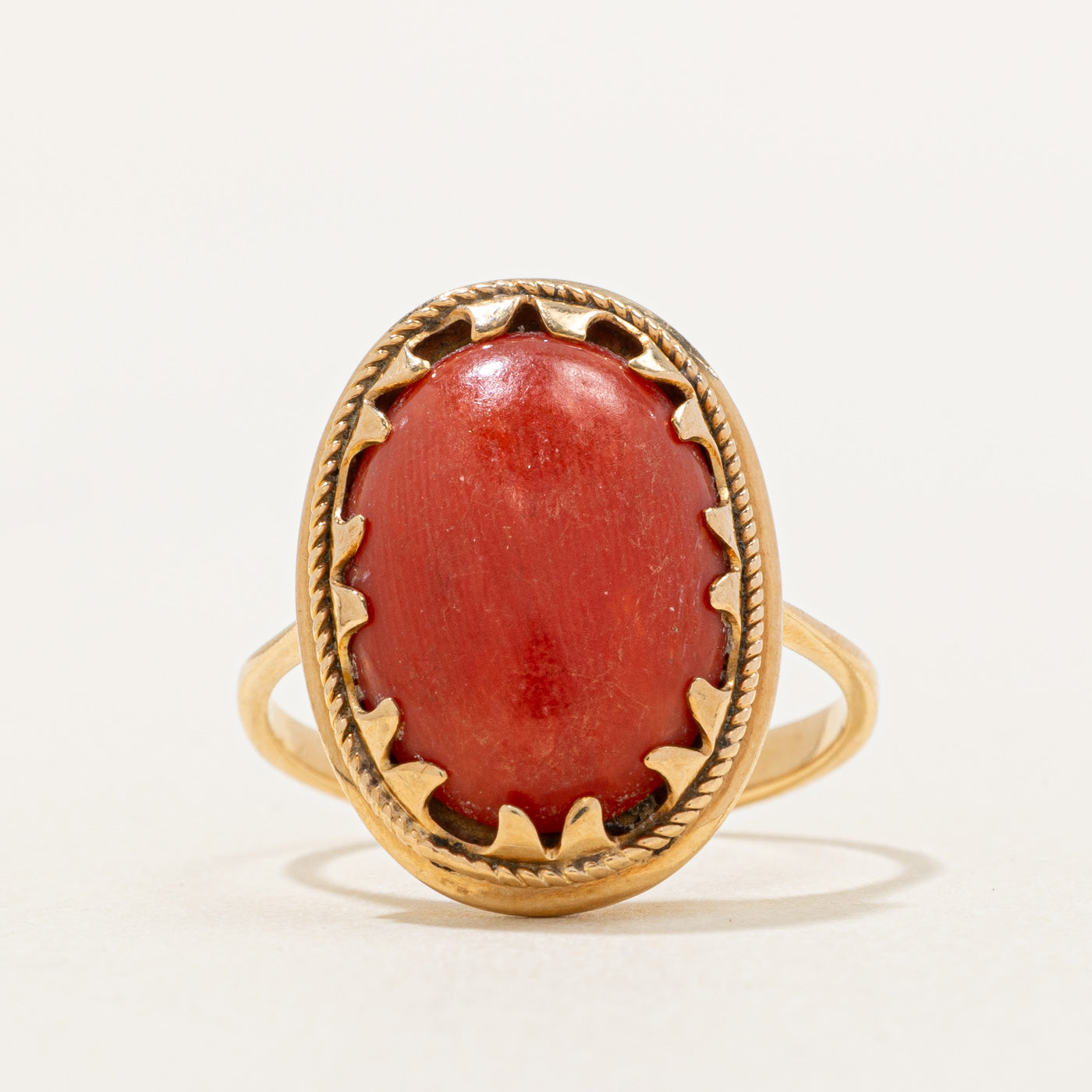 Coral Cocktail Ring | 3.80ct | SZ 7.75 |