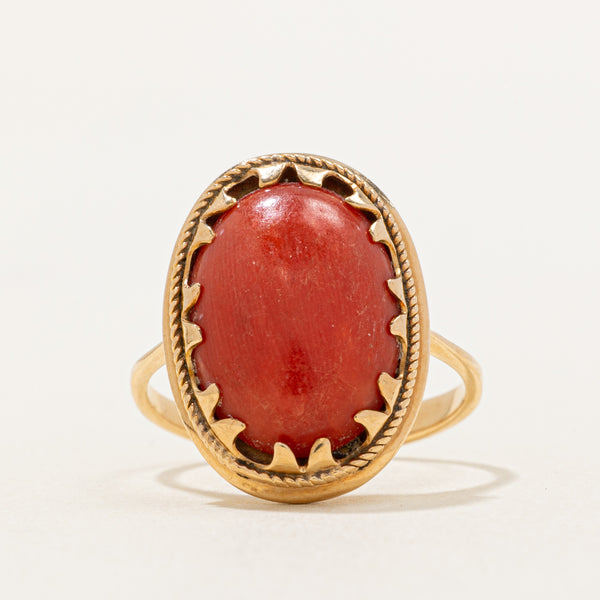 Coral Cocktail Ring | 3.80ct | SZ 7.75 |