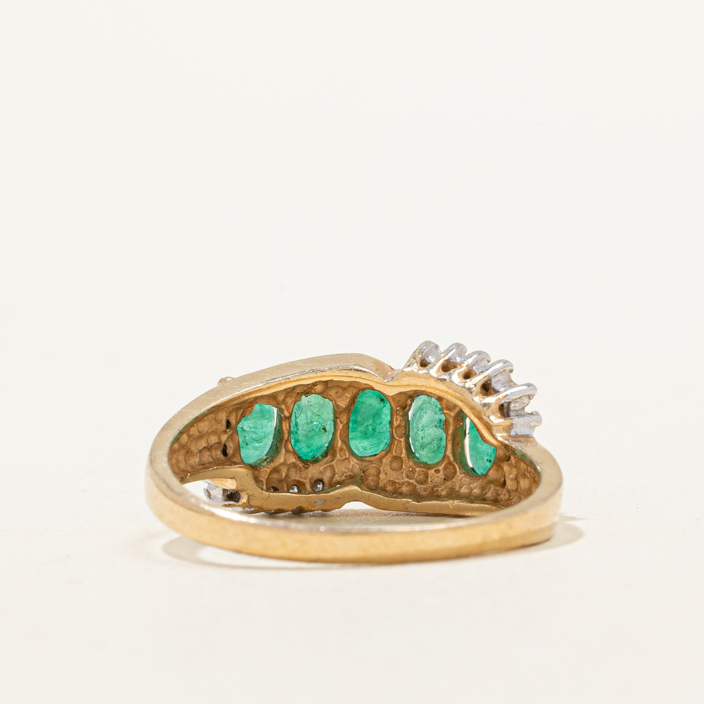 Emerald & Diamond Ring | 1.00ctw, 0.08ctw | SZ 7.75 |