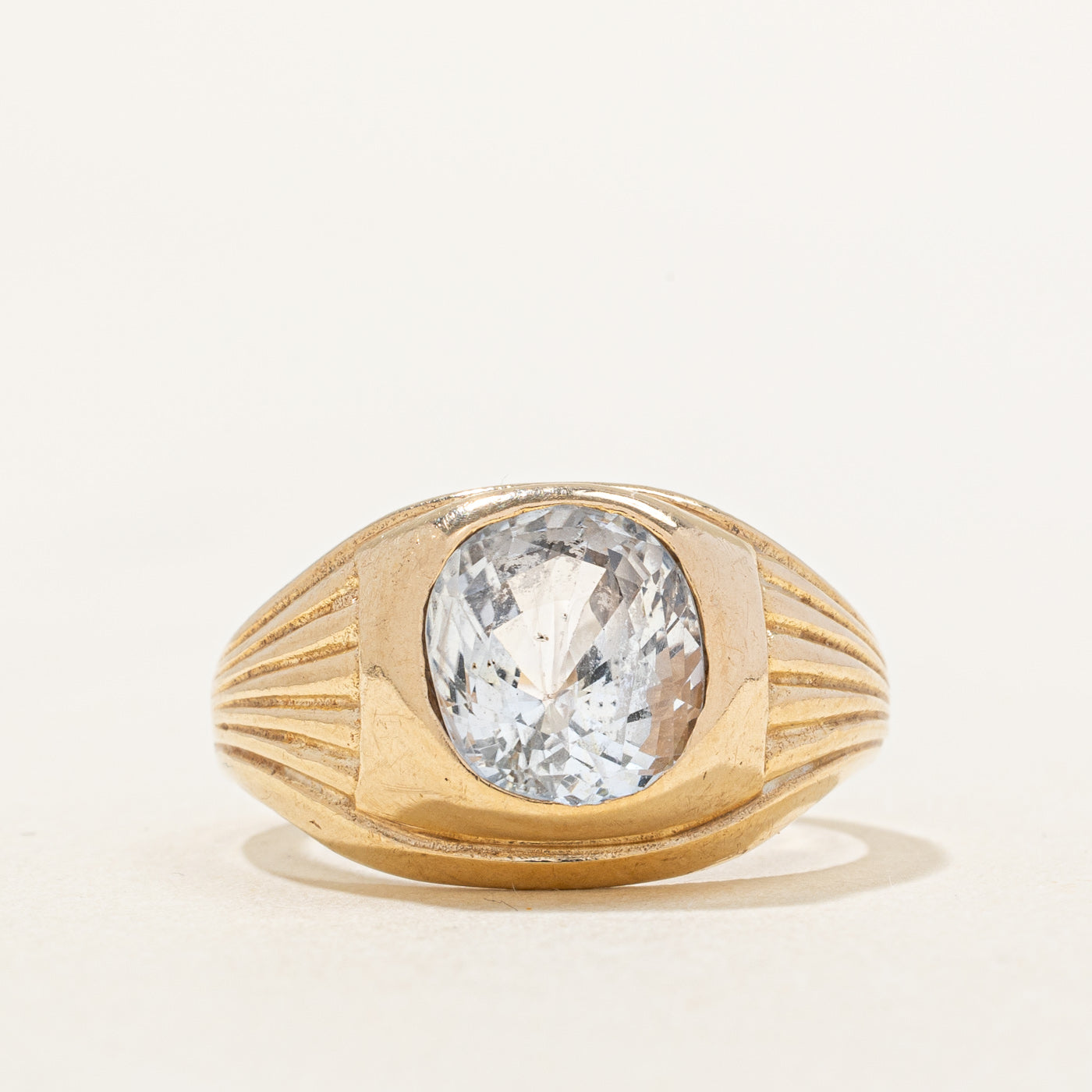 White Sapphire Cocktail Ring | 5.60ct | SZ 9.5 |