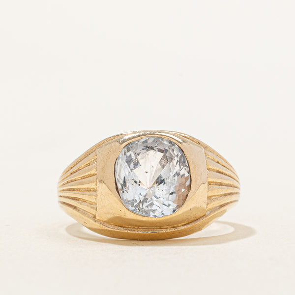 White Sapphire Cocktail Ring | 5.60ct | SZ 9.5 |