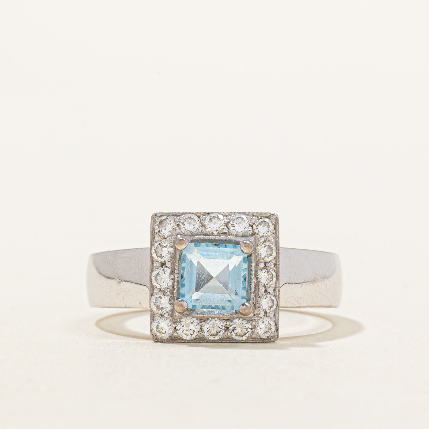 Blue Topaz & Diamond Cocktail Ring | 0.75ct, 0.32ctw | SZ 7.5 |