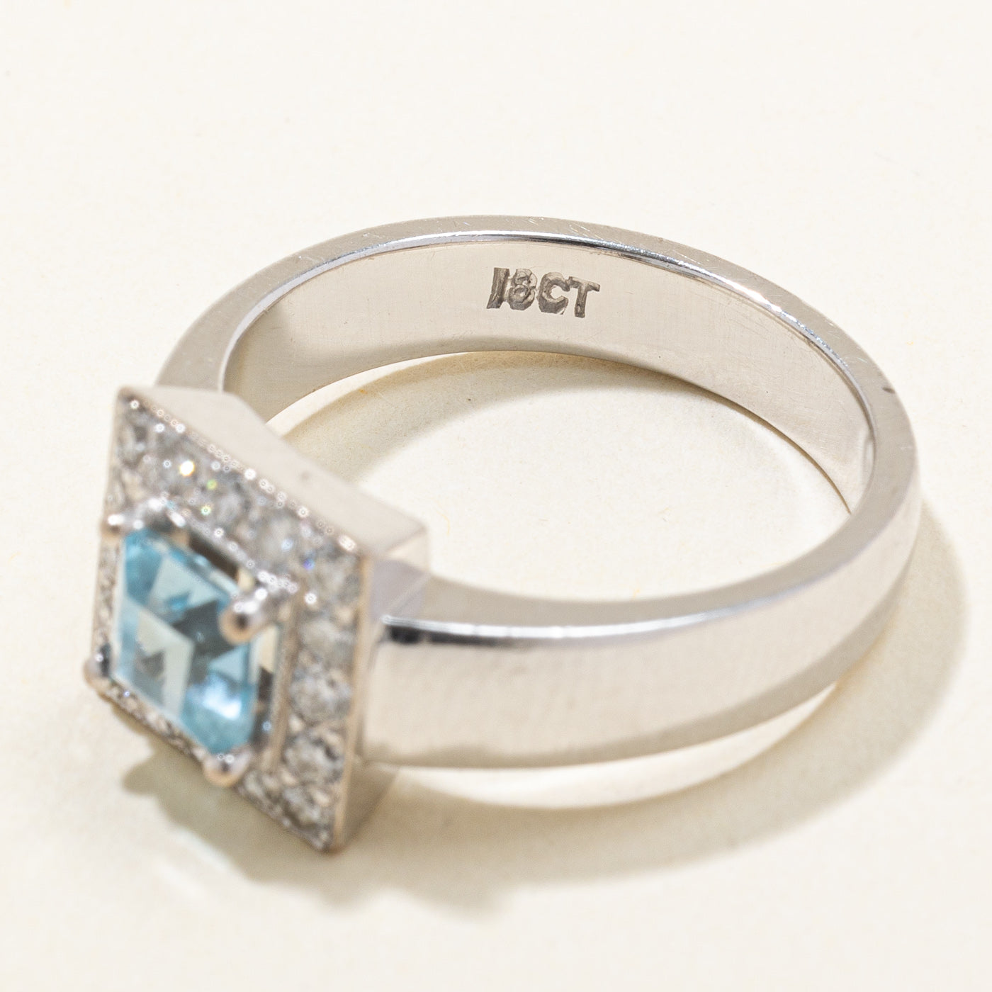 Blue Topaz & Diamond Cocktail Ring | 0.75ct, 0.32ctw | SZ 7.5 |