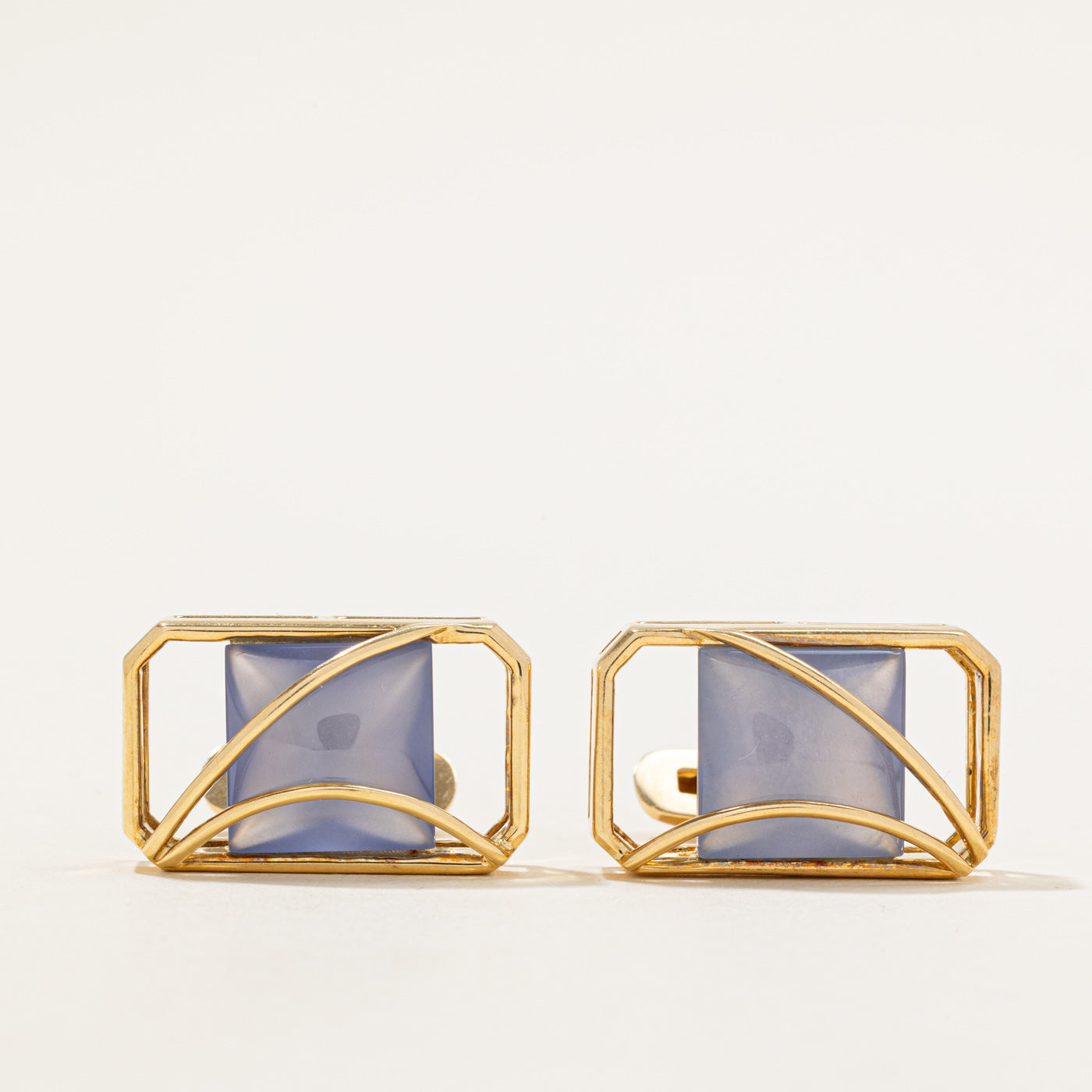 Blue Chalcedony Cufflinks | 14.00ctw |