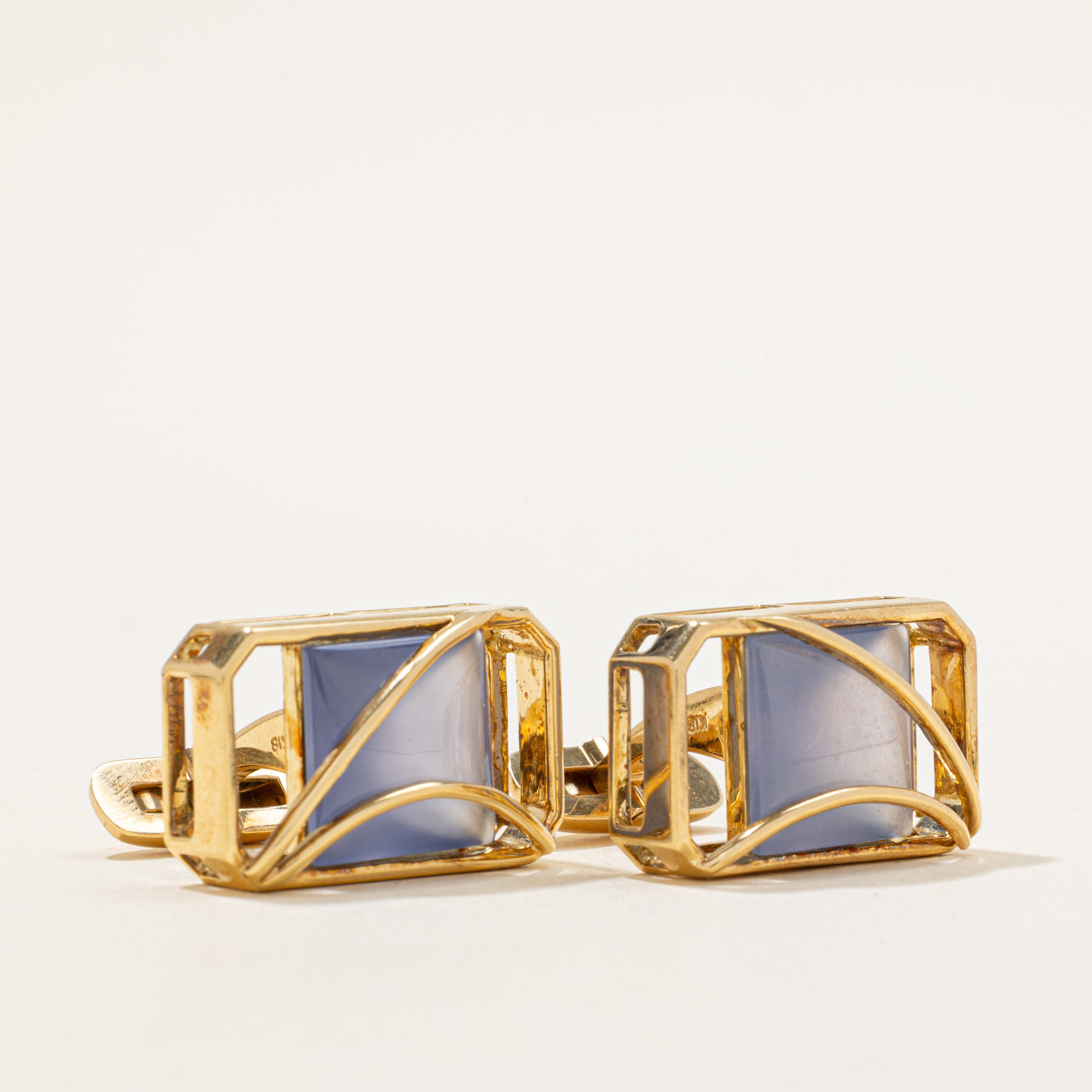 Blue Chalcedony Cufflinks | 14.00ctw |