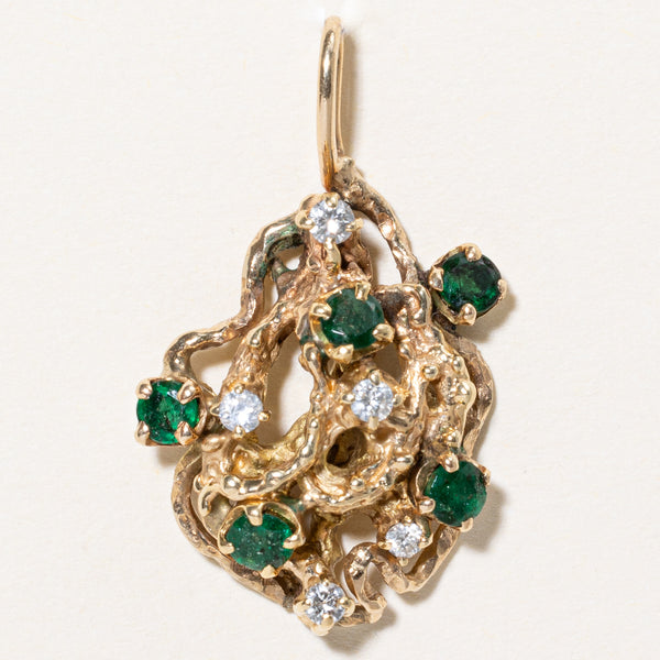 Emerald & Diamond Pendant | 0.70ctw, 0.22ctw |