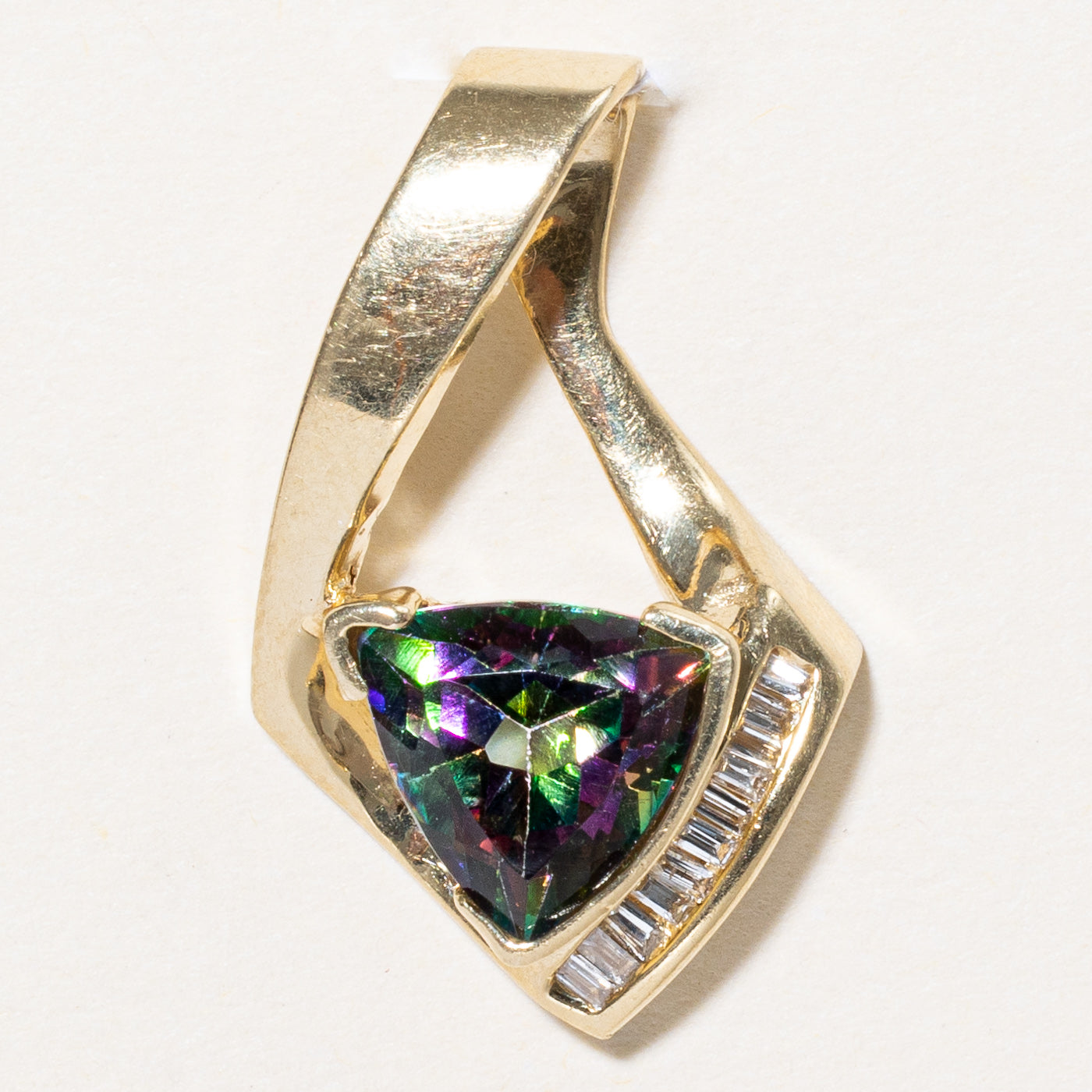 Mystic Topaz & Diamond Pendant | 3.00ct, 0.07ctw |