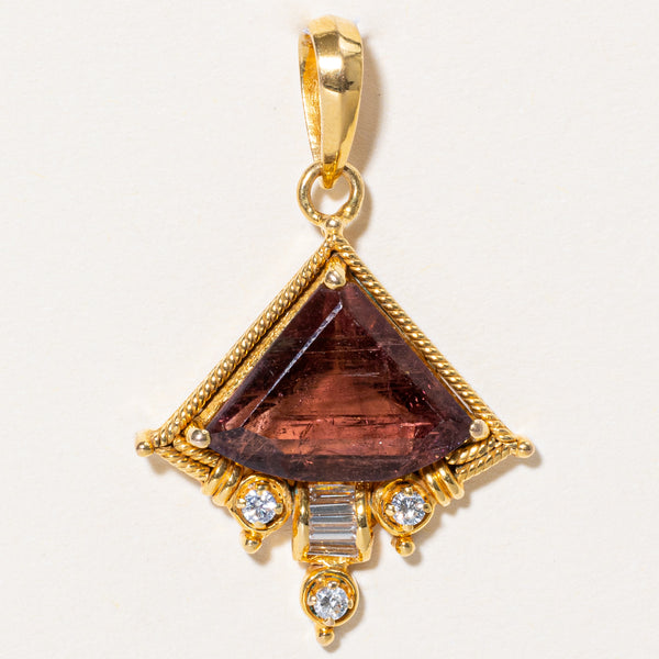 Tourmaline & Diamond Pendant | 4.10ct, 0.14ctw |