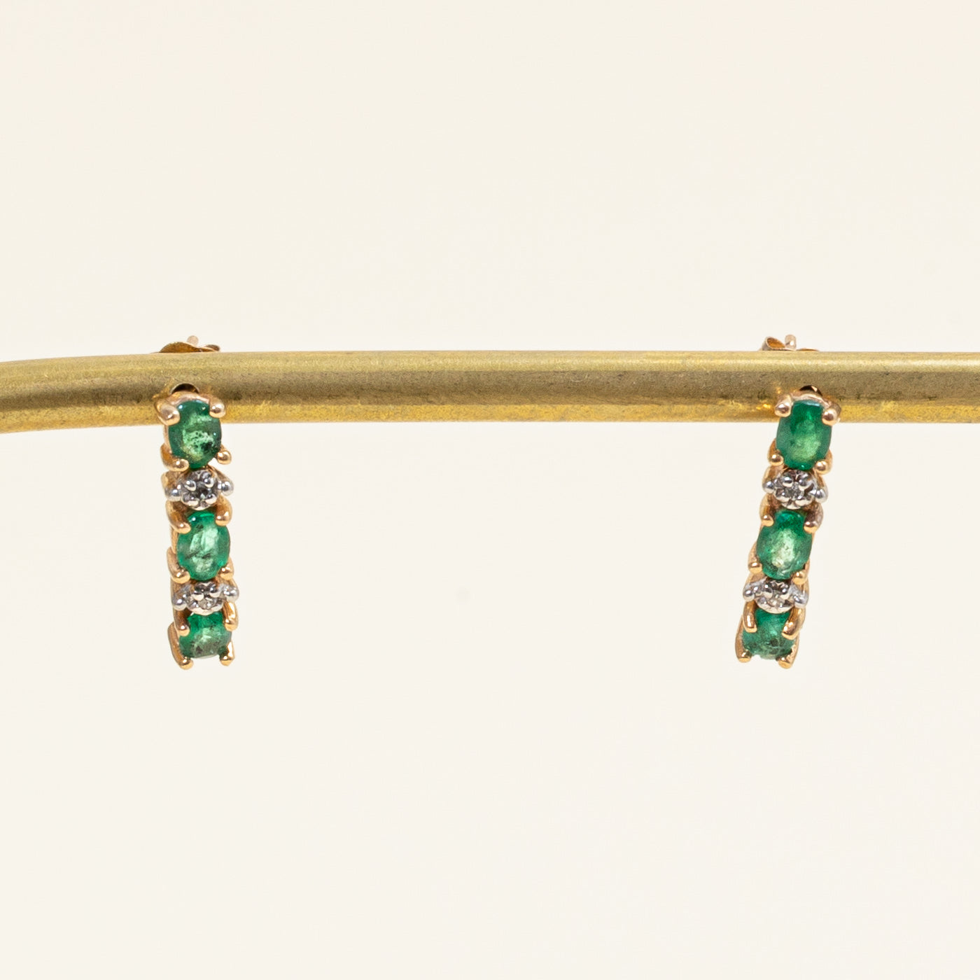 Emerald & Diamond Earrings | 1.14ctw, 0.02ctw |