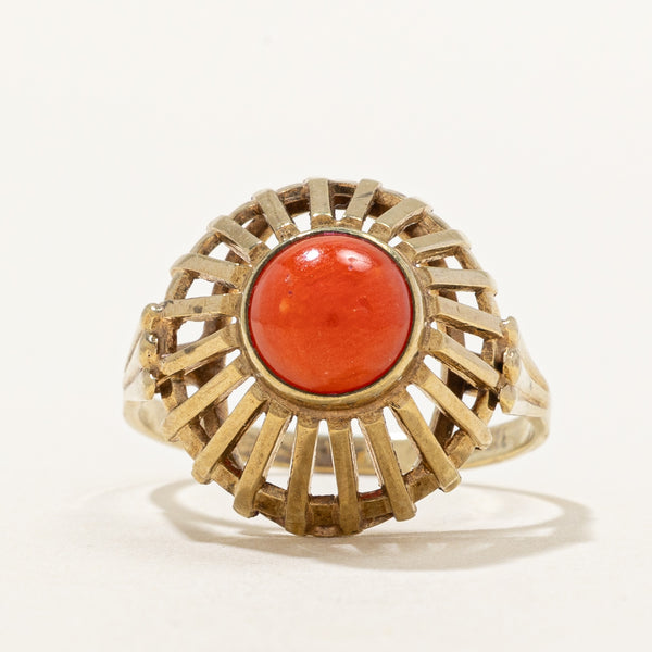 High Set Coral Ring | 1.39ct | SZ 7 |