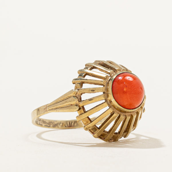 High Set Coral Ring | 1.39ct | SZ 7 |