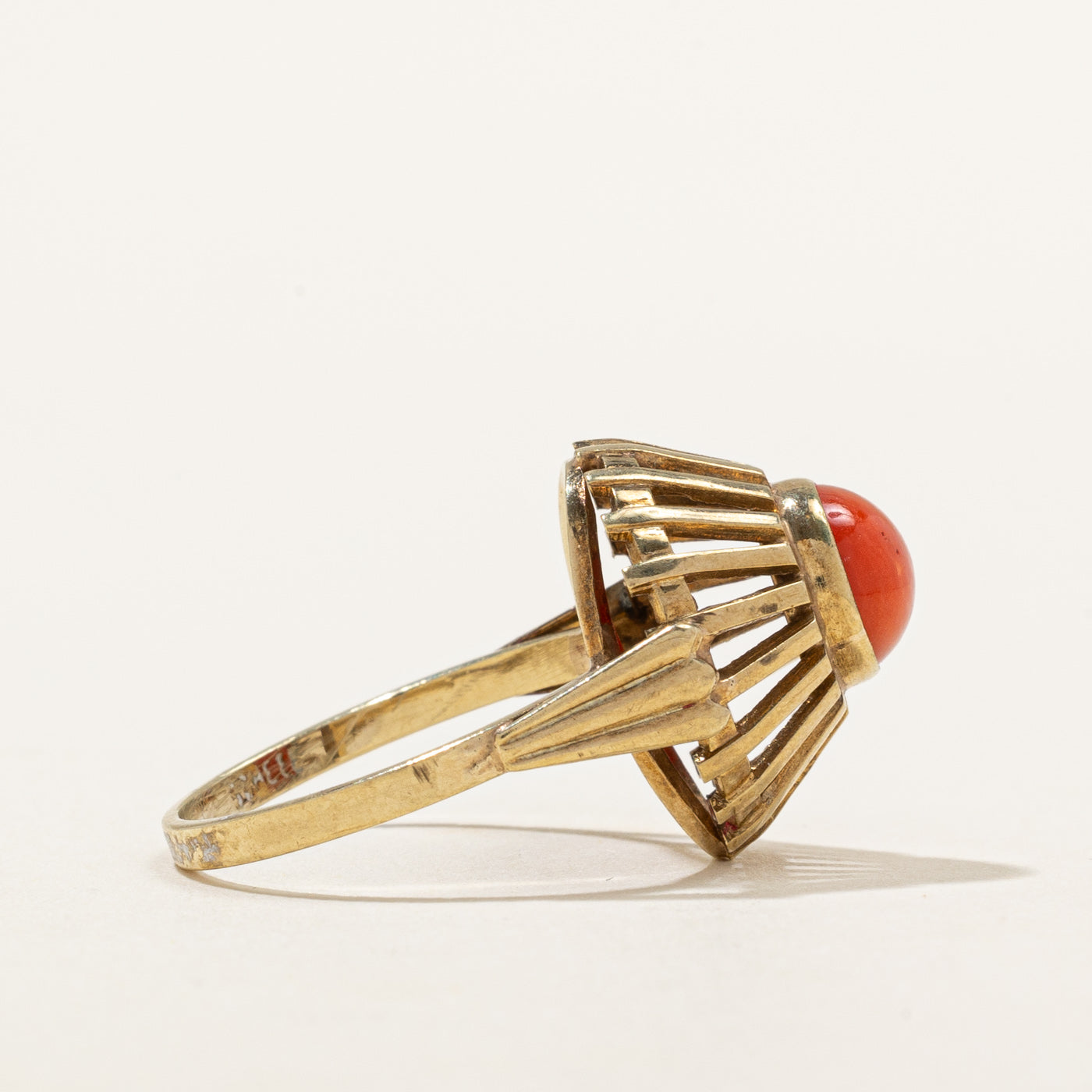 High Set Coral Ring | 1.39ct | SZ 7 |