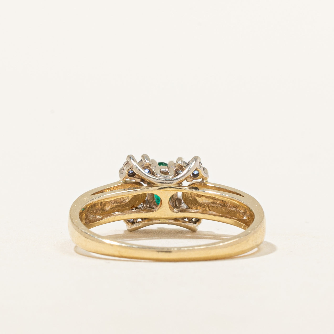 Emerald & Diamond Ring | 0.16ct, 0.08ctw | SZ 6.75 |