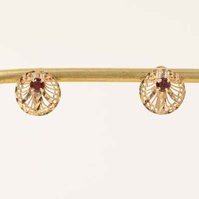 Garnet Screw Back Earrings | 0.56ctw |