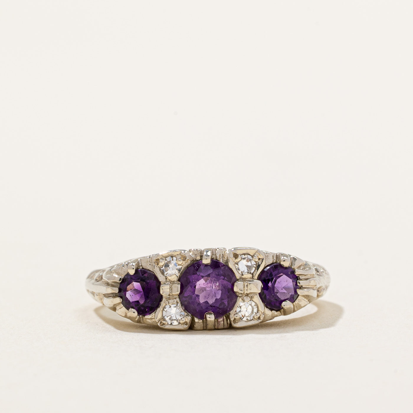 Amethyst & Diamond Cocktail Ring | 0.50ctw, 0.08ctw | SZ 5.25 |