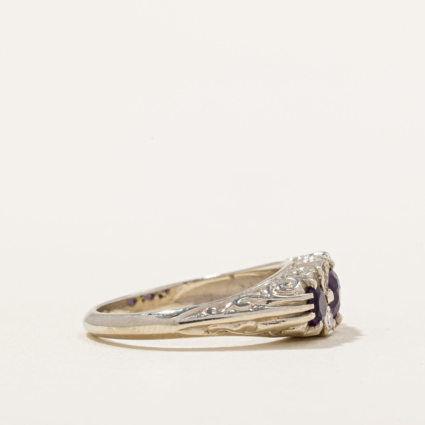 Amethyst & Diamond Cocktail Ring | 0.50ctw, 0.08ctw | SZ 5.25 |