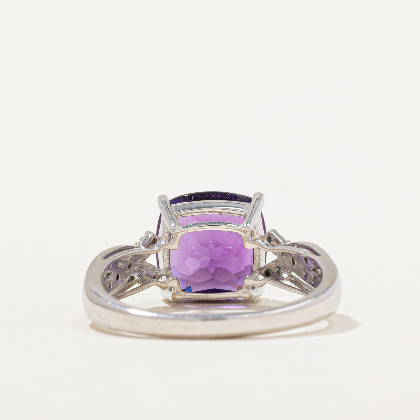 Amethyst & Diamond Cocktail Ring | 3.80ct, 0.04ctw | SZ 8.75 |