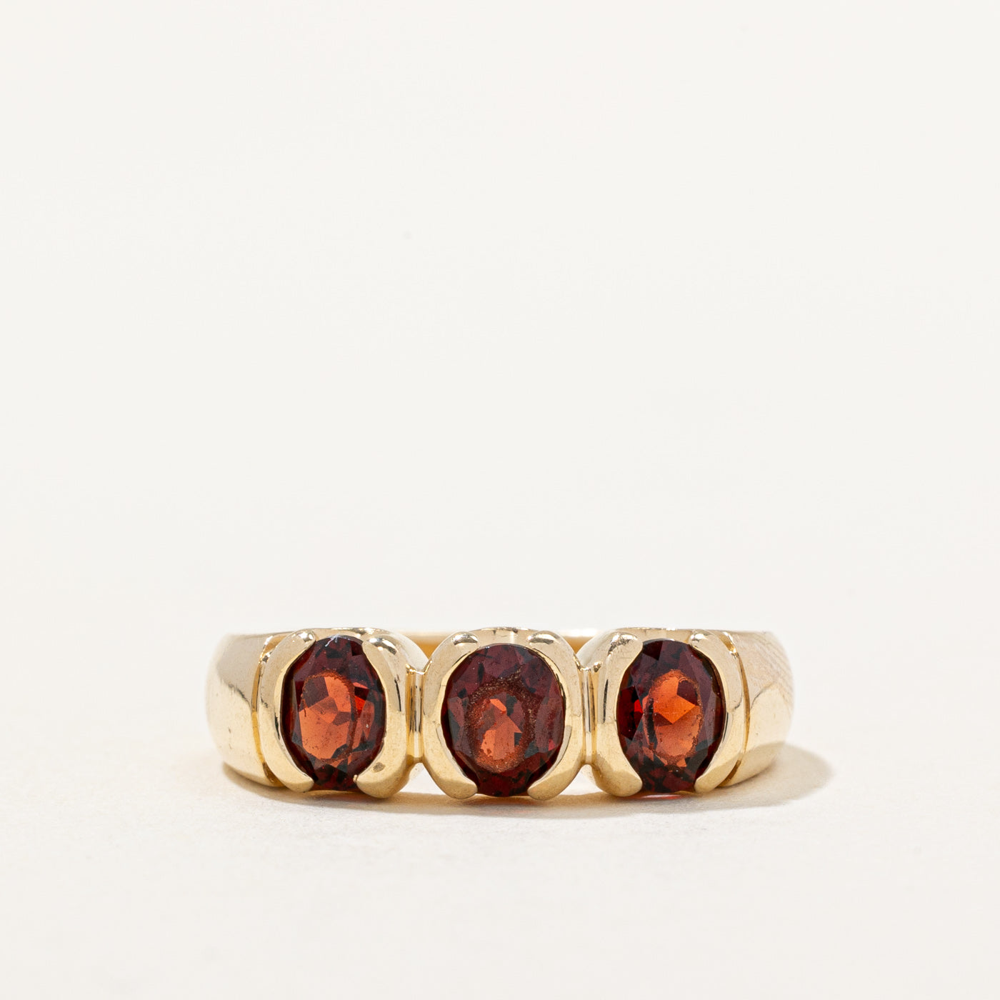 'Birks' Three Stone Garnet Ring | 1.20ctw | SZ 5.25 |