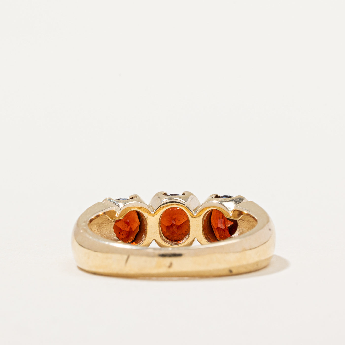 'Birks' Three Stone Garnet Ring | 1.20ctw | SZ 5.25 |