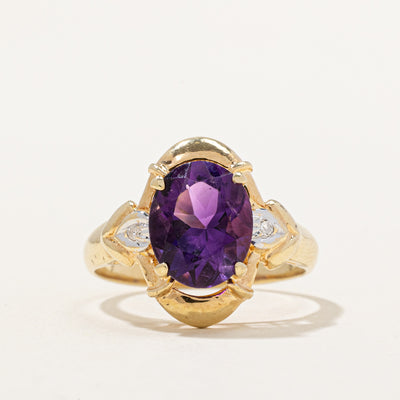Amethyst & Diamond Cocktail Ring | 2.40ct, 0.02ctw | SZ 6.5 |