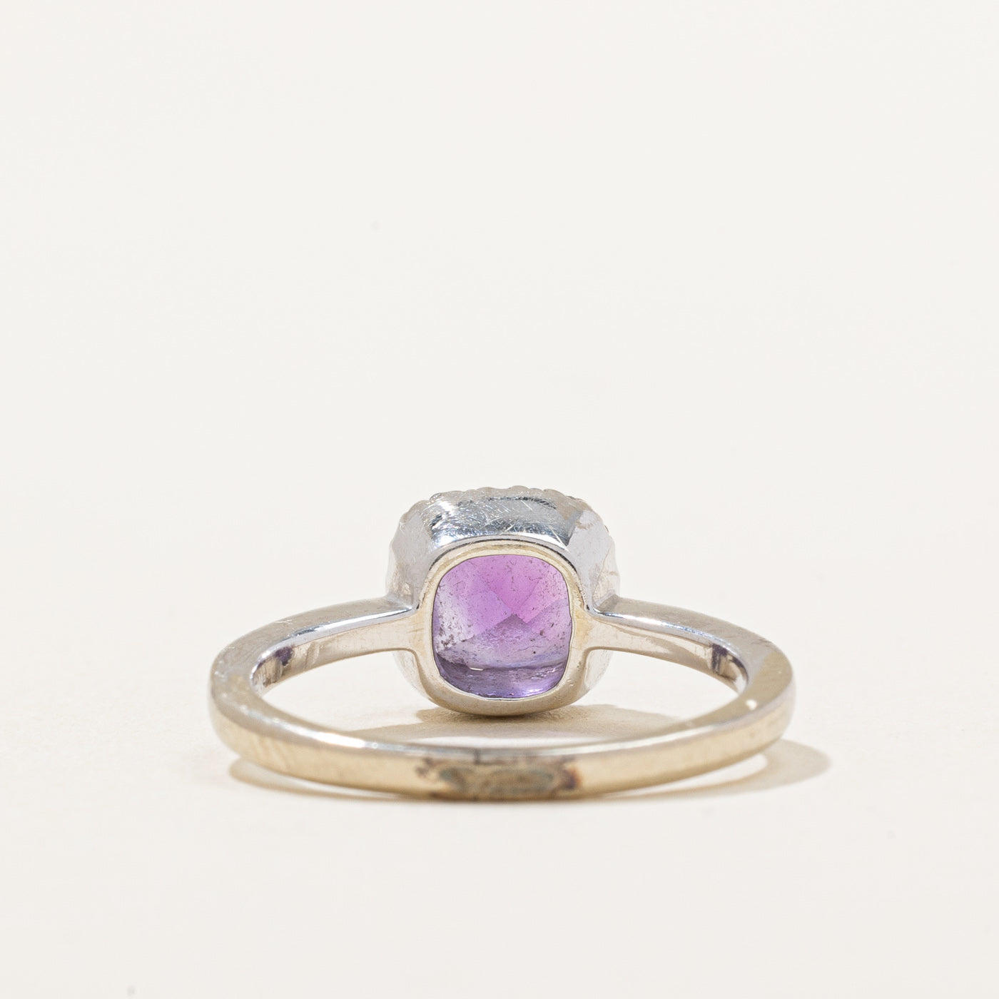 Amethyst & Diamond Halo Ring | 1.00ct, 0.08ctw | SZ 5.75 |