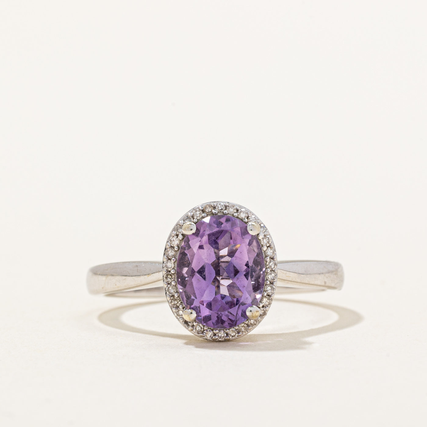 Amethyst & Diamond Halo Ring | 1.50ct, 0.30ctw | SZ 8.25 |