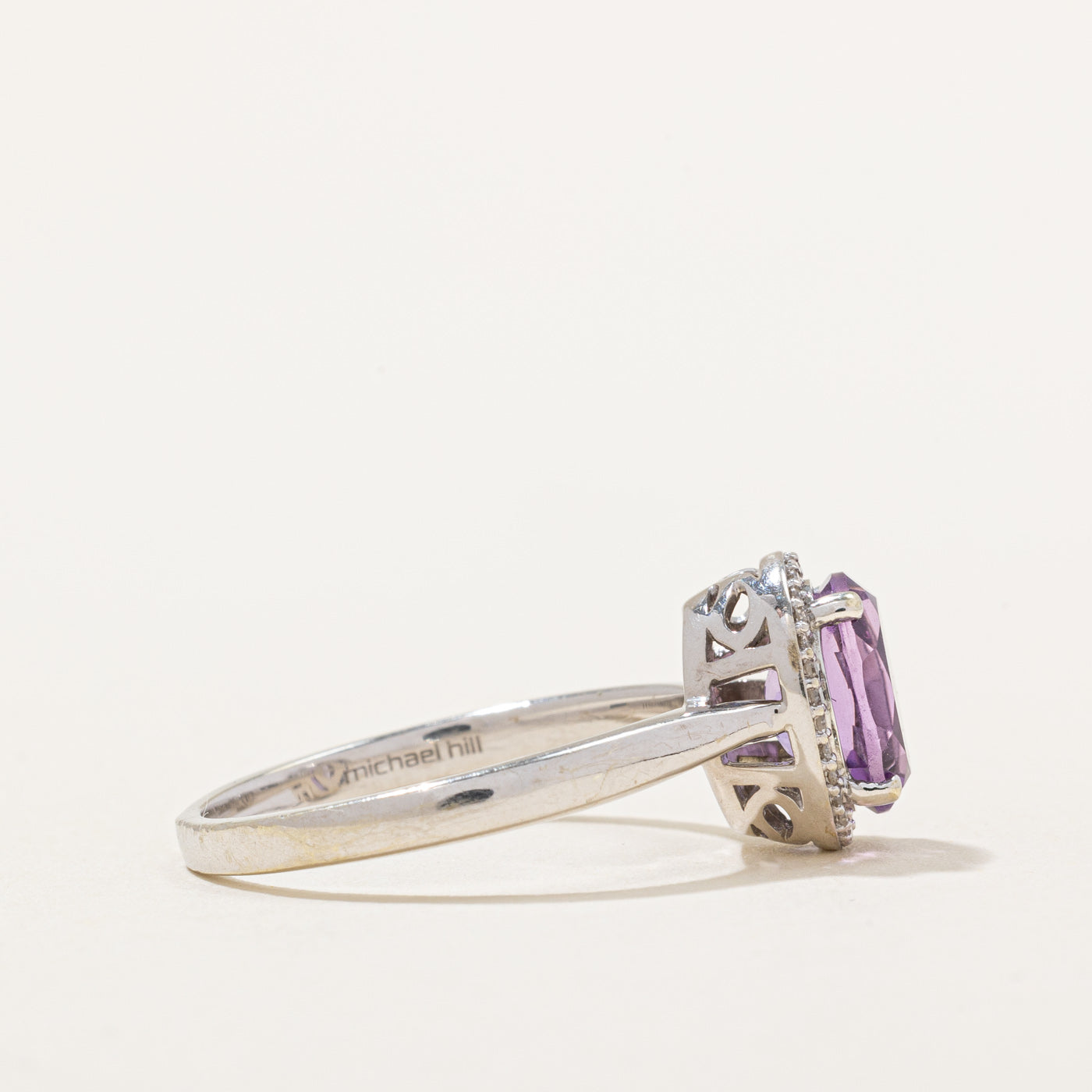 Amethyst & Diamond Halo Ring | 1.50ct, 0.30ctw | SZ 8.25 |
