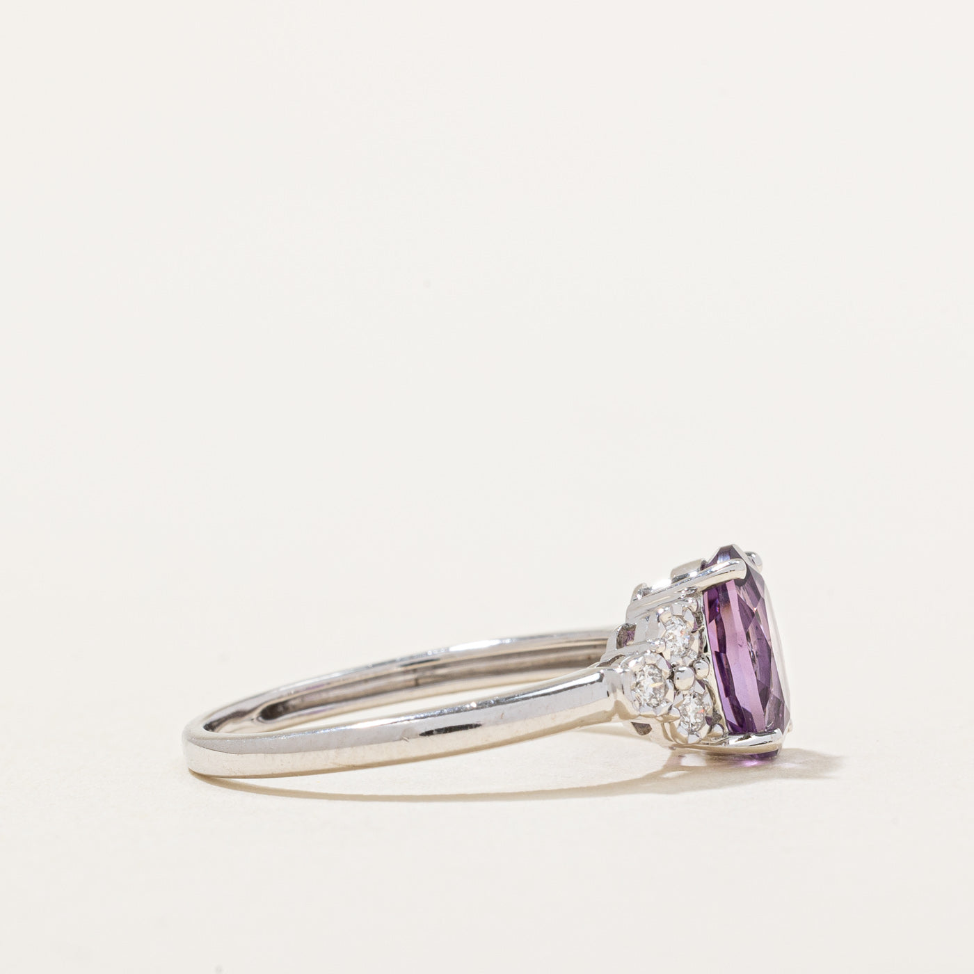 Amethyst & Diamond Ring | 1.00ct, 0.12ctw | SZ 6.25 |