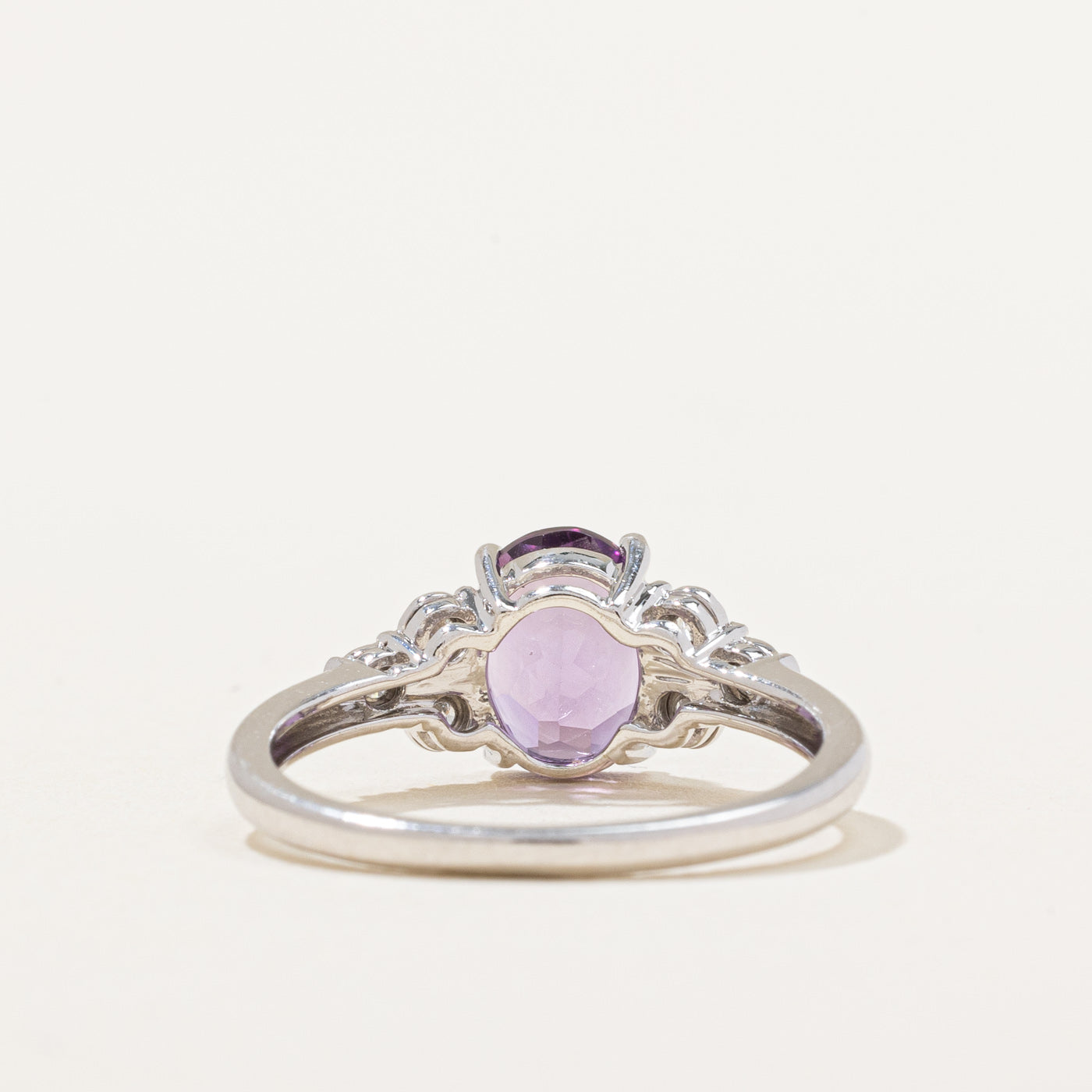 Amethyst & Diamond Ring | 1.00ct, 0.12ctw | SZ 6.25 |