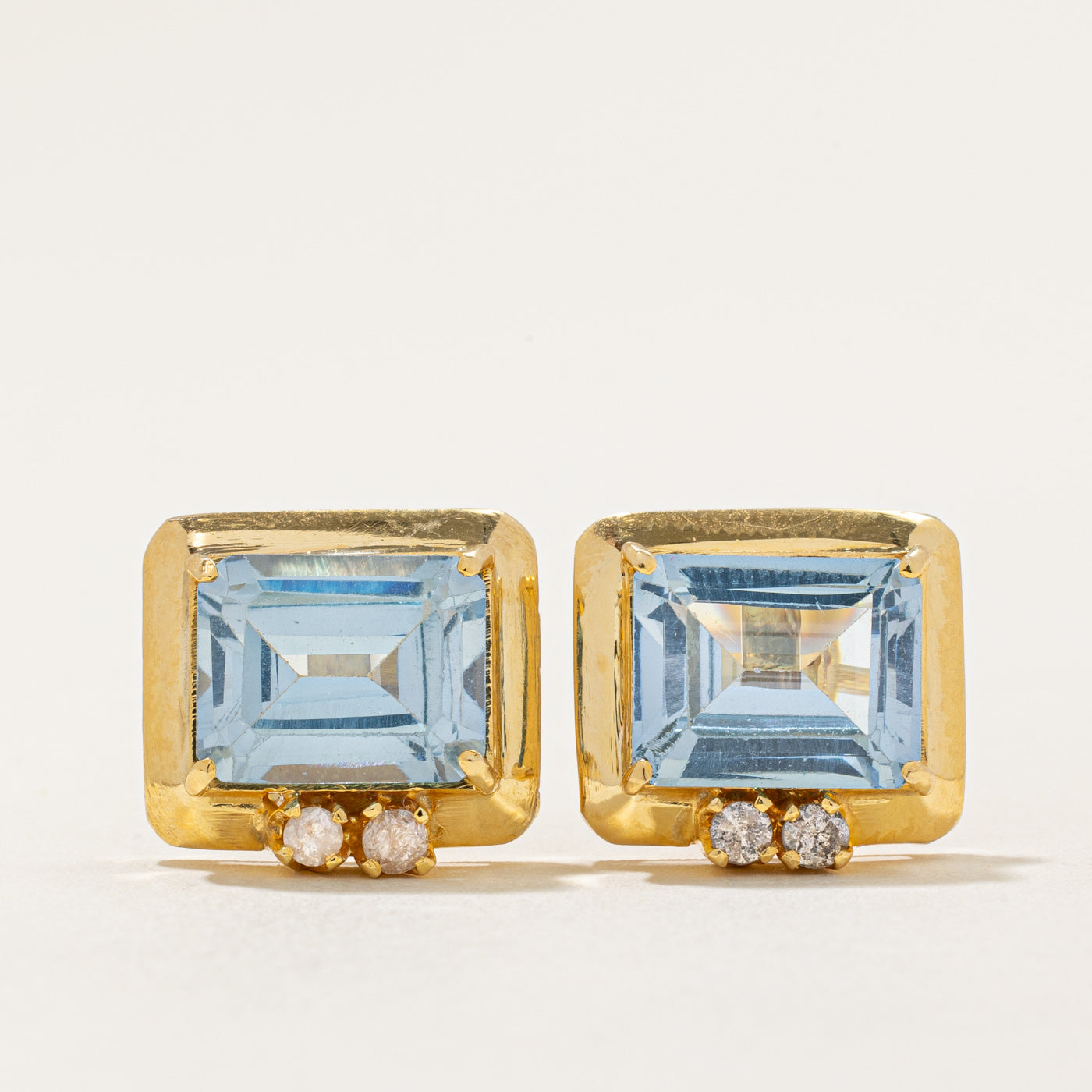 Synthetic Spinel & Natural Diamond Earrings | 7.30ctw, 0.15ctw |