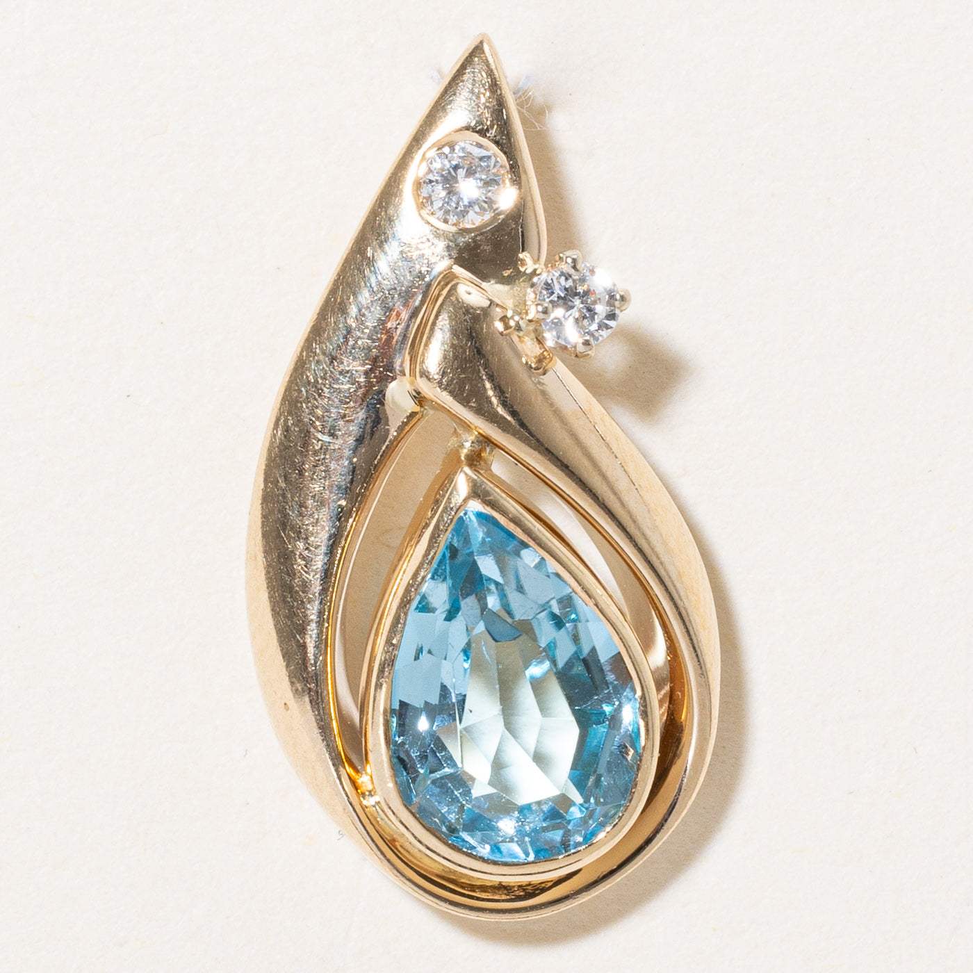 Blue Topaz & Diamond Pendant | 2.00ct, 0.10ctw |