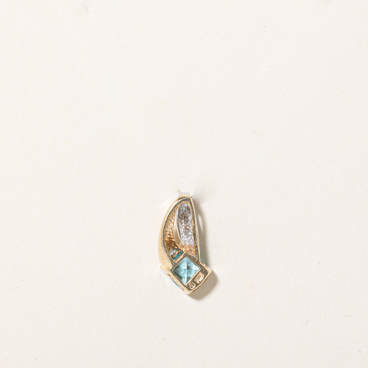 Blue Topaz & Diamond Pendant | 1.25ct, 0.03ctw |