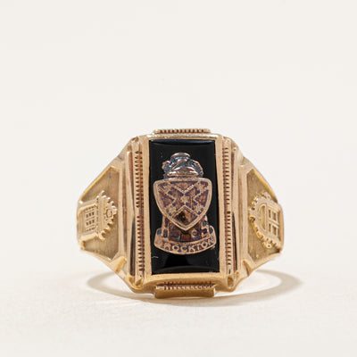 1960 Brockton Black Onyx Ring | 1.50ct | SZ 6 |