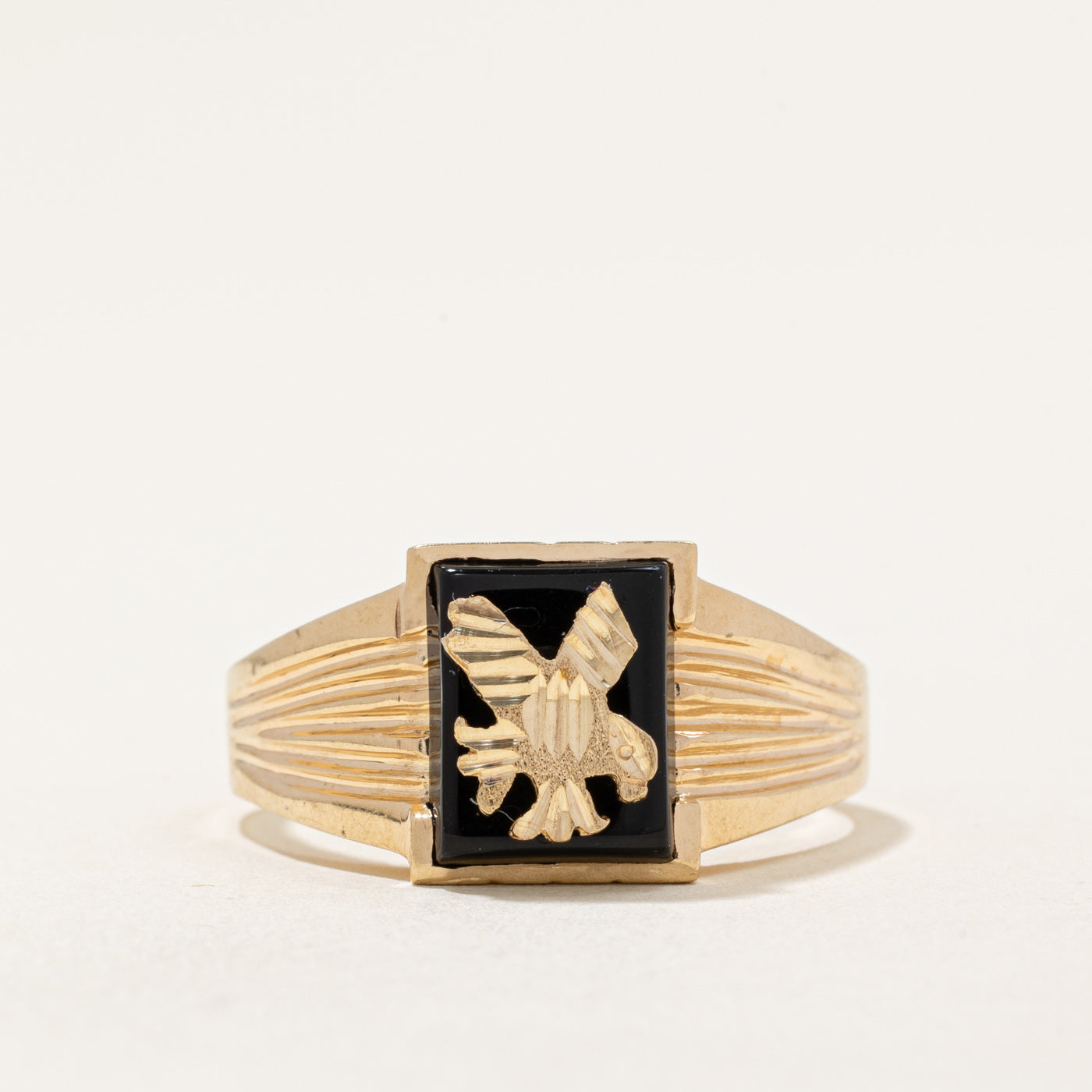 Black Onyx Eagle Ring | 2.30ct | SZ 9.75 |