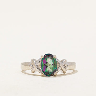 Mystic Topaz & Diamond Ring | 0.80ct, 0.01ctw | SZ 4.5 |